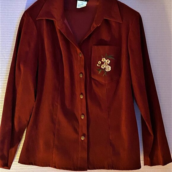 Previously Owned Excellent Condition R&K Women's Velvet Like Blazer - Picture 2 of 8
